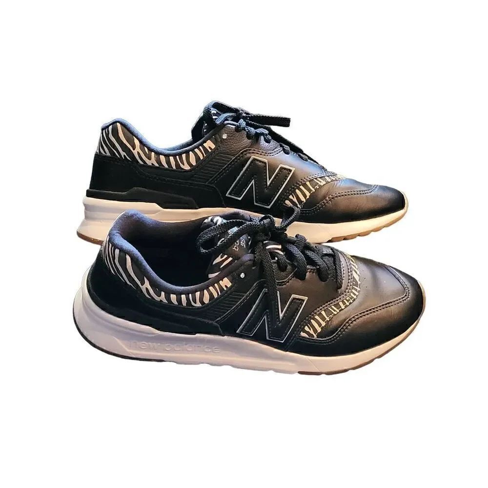 New Balance Sneakers Women's 11 Black Animal Print Leather 997H